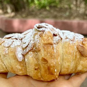 almond croissant   at Miga Vegana in Mexico City