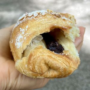 pain au chocolat  at Miga Vegana in Mexico City