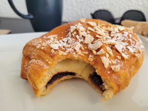 Chocolate Croissant at Miga Vegana in Mexico City