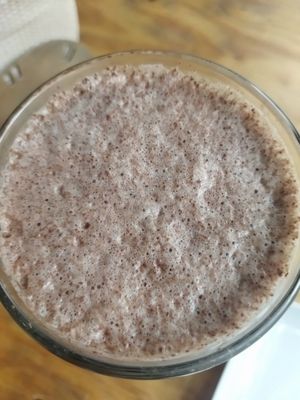 Chocolate frío at Miga Vegana in Mexico City