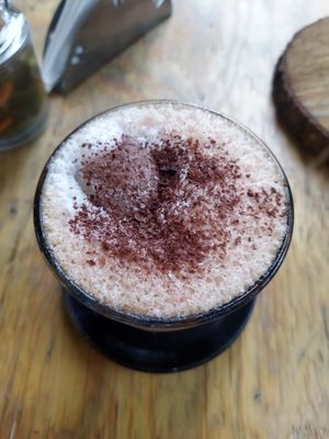 Strawberry cold brew at Miga Vegana in Mexico City