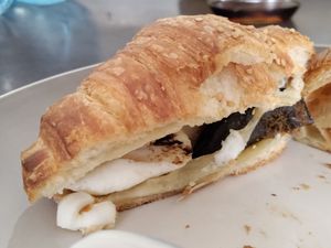 Cheese and fig at Miga Vegana in Mexico City