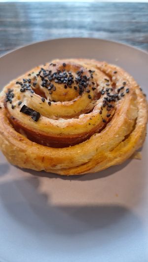 Pizza roll 👌🏻👌🏻👌🏻♥️ at Miga Vegana in Mexico City