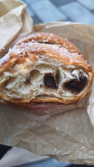 Y está relleno de chocolate 😮🍫 at Miga Vegana in Mexico City