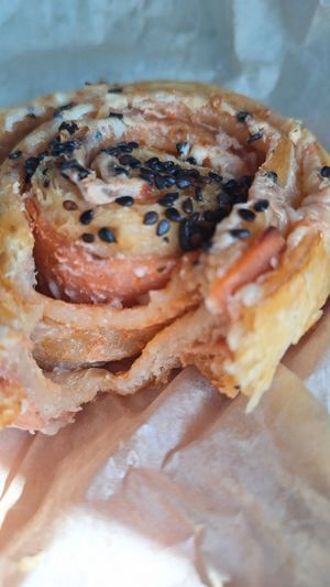 Definitivamente, el pizza roll es mi favorito de este lugar 🍕❤️ at Miga Vegana in Mexico City