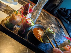 Nem cuon song  with tofu (jarni zavitky) at Homy Fusion in Plzen