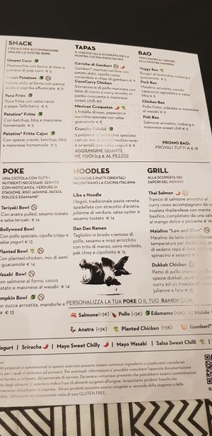 Menu at Hops Beerstrò in Trieste