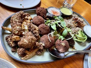 One half of the Platter   at Nuba - Gastown in Vancouver