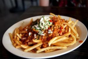 Chili cheese fries at Native Foods in Culver City