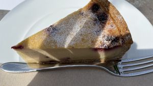 vegane Quarktorte  at Café Florina in Hirschthal