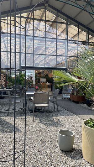 Aussenbereich ein purer Genuss inmitten von Pflanzen  at Café Florina in Hirschthal