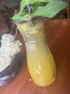 The lemonade was so good! Not to sweet, perfect beverage to consume during dinner  at Lam Vegan in Hamburg
