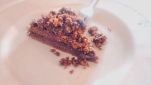 Chocolate cake at Dolce Vegan in Florence