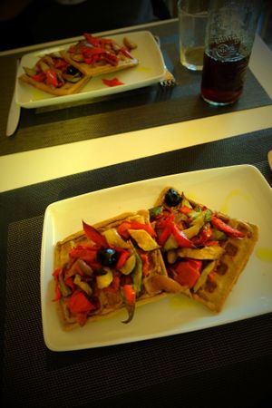 Waffles at Dolce Vegan in Florence