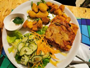 Dolce vegan combo dish at Dolce Vegan in Florence