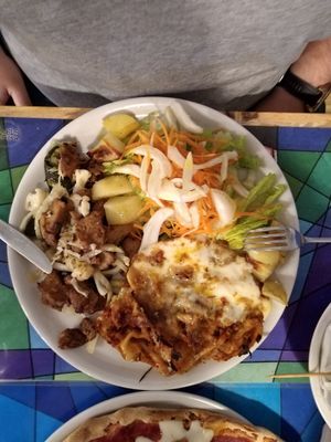 Lasagne dish at Dolce Vegan in Florence