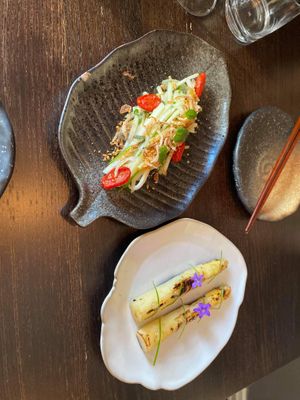 White asparagus  at Que in Malmo