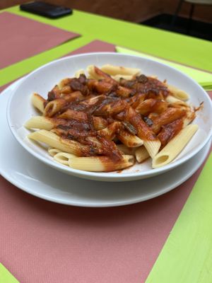 Kids pasta (order without cheese)  at Passion for Food in Bruges