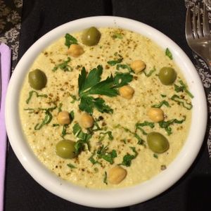 Not on menu, but made just for me. Egyptian hummus! at Passion for Food in Bruges