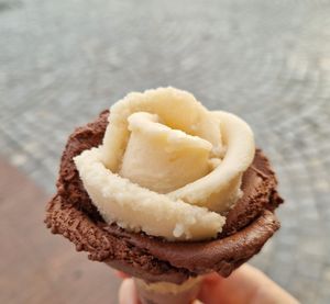 Banana and chocolate at Amorino in Sanary-sur-mer