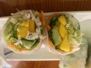 Inside of the fresh rolls #Veganuary at Pikul Thai Bistro in Fairfield