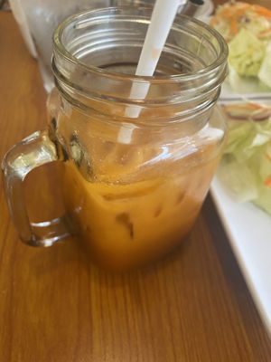 Thai iced tea (veganized; tell server to make it with just coconut milk)  at Pikul Thai Bistro in Fairfield