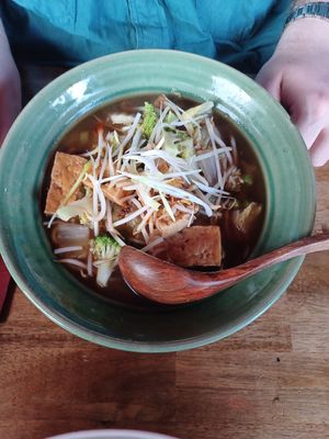 Noodlesoup with freshly made noodle at Rote Laterne in Dusseldorf