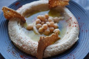 Hausgemachter Hummus at Gasthof zur Post in Neuastenberg