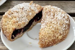 Jagodzianka - vegan bilberry bun  at Moko in Warsaw