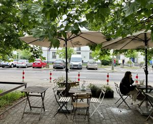 Outside seating   at Moko in Warsaw