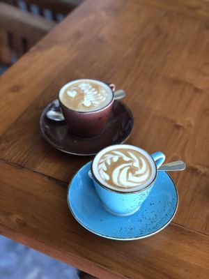 Vegan Cappuccino with coconut milk  at Pistachio in Ubud