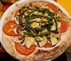 Vegan Pizza at Chez Mico in Sanary-sur-mer