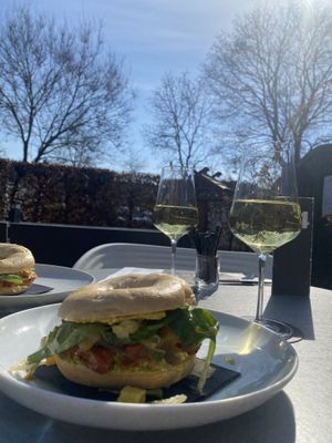 Veganer Burger (eigtl. Bagel)  at Moccamoor in Walsrode