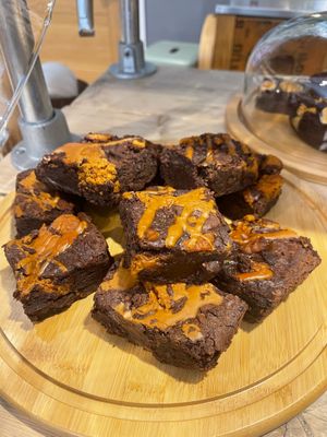 Vegan brownies  at Om Bamboo in Bude