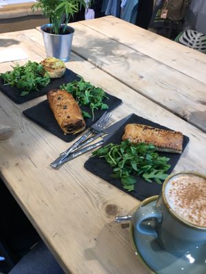 Savoury pastries  at Om Bamboo in Bude