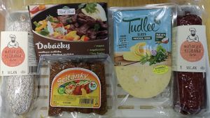 Vegan meats at Zdravá výživa in Prestice