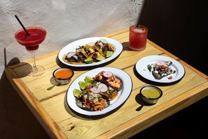 Delicious food and drinks  at Taqueria Al Lado in Washington