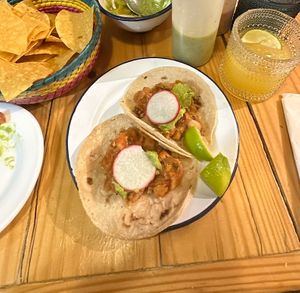 Vegan Tacos + Guac   at Taqueria Al Lado in Washington