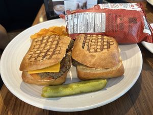 Vegan zohan panini  at Pressed Cafe in Boston