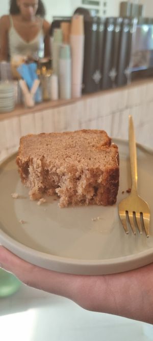 Very nice banana cake at YUSU in Amsterdam