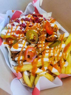 Blue Chicken Kebab at Hank's  Dirty Colchester in Colchester