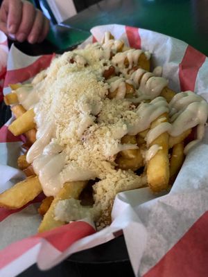 Ceasar fries at Hank's  Dirty Colchester in Colchester