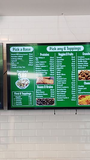 Menu at Chop Stop  in Valencia