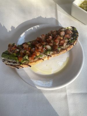 Vegan bruschetta   at Cafe Aroma in Idyllwild