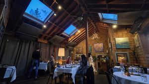Patio deck at Cafe Aroma in Idyllwild