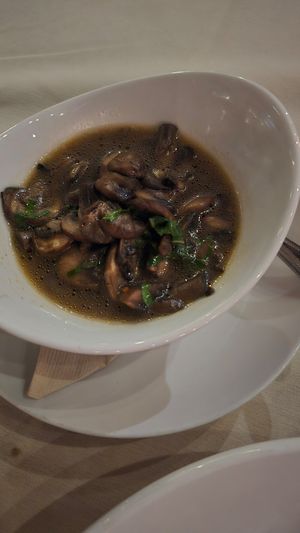 Side of mushrooms at Cafe Aroma in Idyllwild