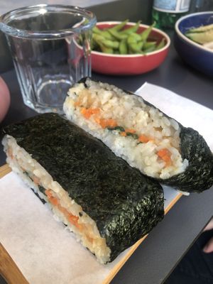 Onigirazu with tofu  at Matané in Milan