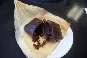 Chocolate tamale. OMG. Do not skip dessert! at Casa de Tamales in Fresno