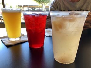 Tioga-Sequoia Beer, berry-melon and pineapple-chipotle Aguascalientes frescas at Casa de Tamales in Fresno