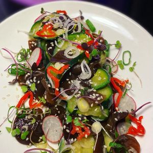 Cucumber Wood Ear Mushroom Salad at The Haunt in Savannah